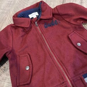 Gymboree Wool Toddler “Dude” Letterman Style Jacket